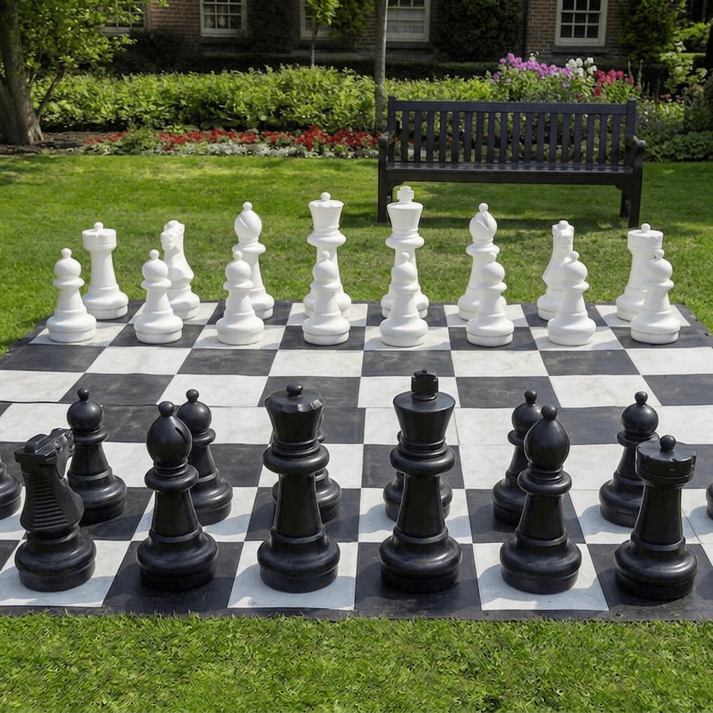 LoveLark Events signature wedding experience with giant timber chess and photo booth